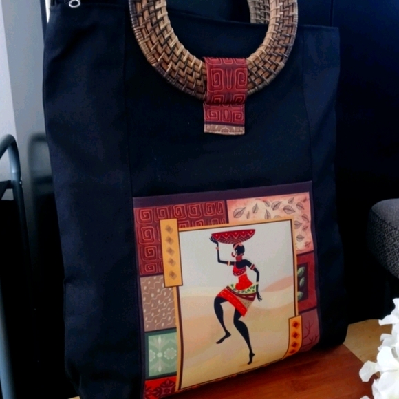 1PC Beautiful Afrocentric Deluxe Tote Bag - Picture 3 of 15